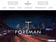 Tablet Screenshot of foremanelectric.com